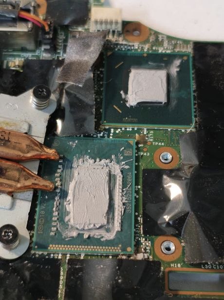 CPU with the new thermal paste